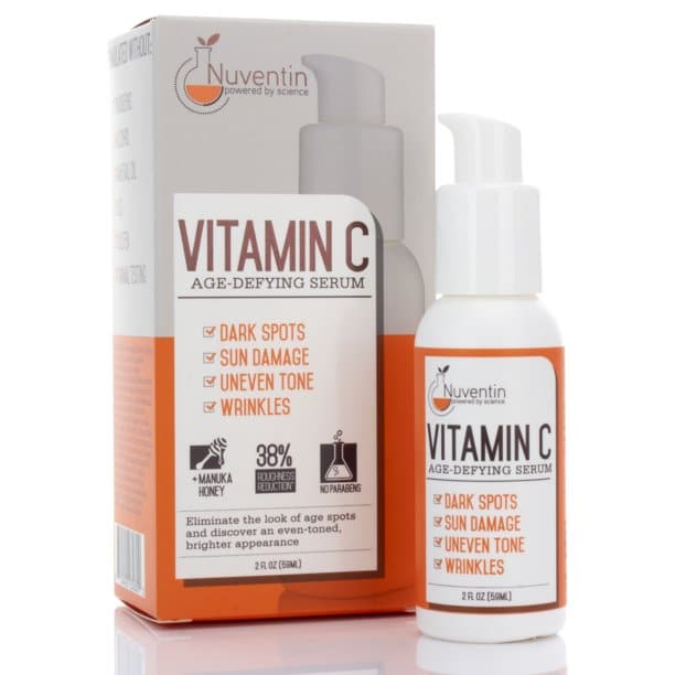 2oz Nuventin Vitamin C Serum for Dark Spots, Sun Damage, Uneven Skin ...