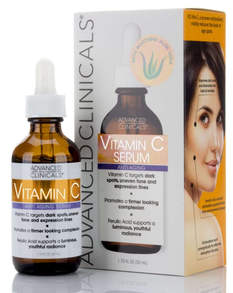 Advanced Clinicals Vitamin C Face Serum for Dark Spots, Uneven Skin ...