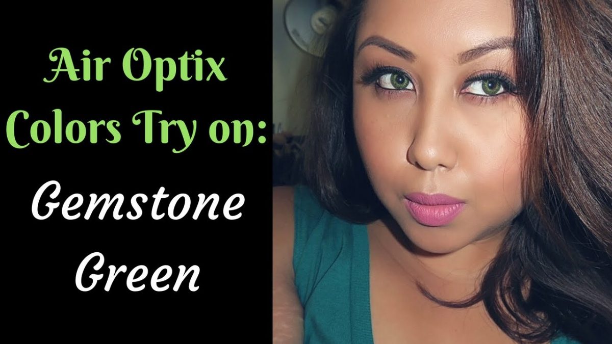 Air Optix Colors Try on: Gemstone Green on Dark Brown Eyes HD ...
