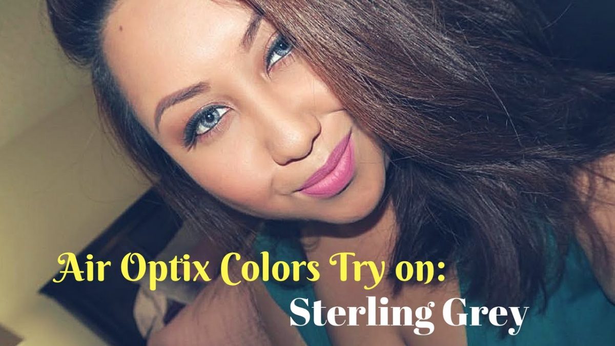 Air Optix Colors Try on: Sterling Grey on Dark Brown Eyes HD ...
