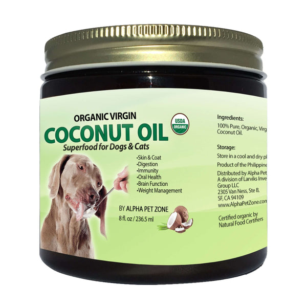 Alpha Pet Zone Coconut oil for Dogs to Eat, Skin and Coat Superfood, N