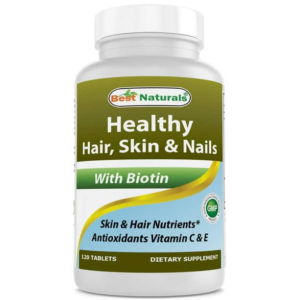 Best Naturals Hair Skin and Nails Vitamins with biotin 120 Tablets ...