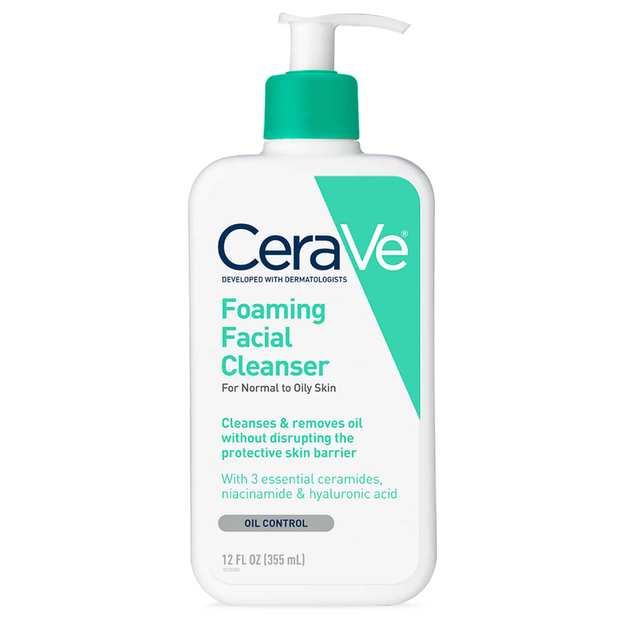 CeraVe Foaming Face Wash, Face Cleanser for Normal to Oily Skin, 12 oz ...
