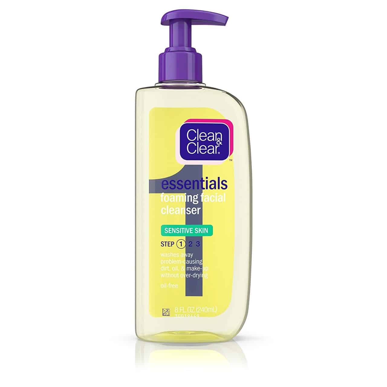 Clean &  Clear Foaming Facial Cleanser, Sensitive Skin 8 FL Oz (240 ml)