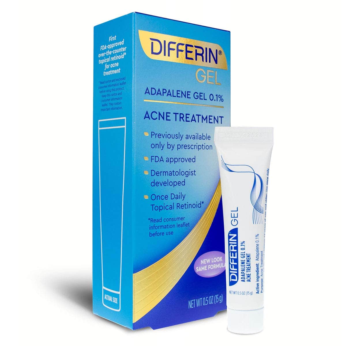 Differin Adapalene Gel 0.1% Acne Treatment 15g 30 Day Supply 0.5 Ounce ...