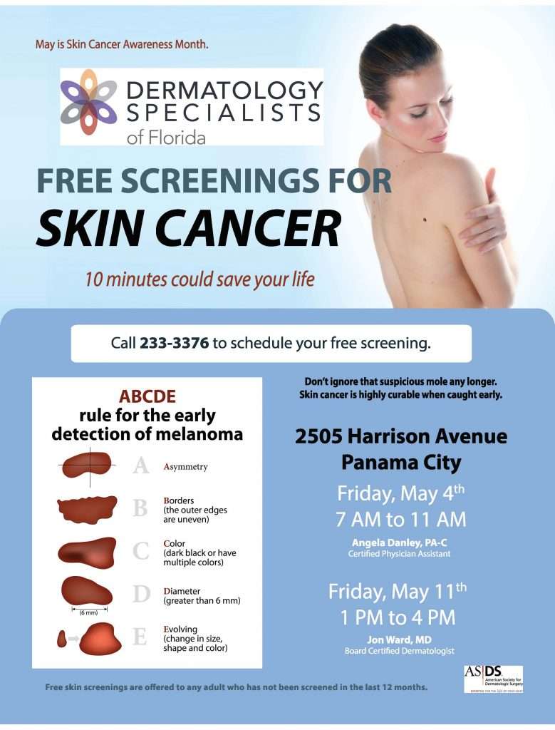 Free Skin Cancer Screening at Dermatology Specialists of ...