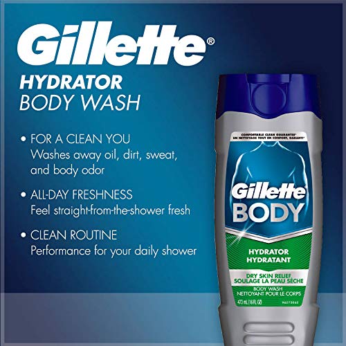 Gillette Body Hydrator Body Wash for Men, Dry Skin Relief, 16 Fluid ...