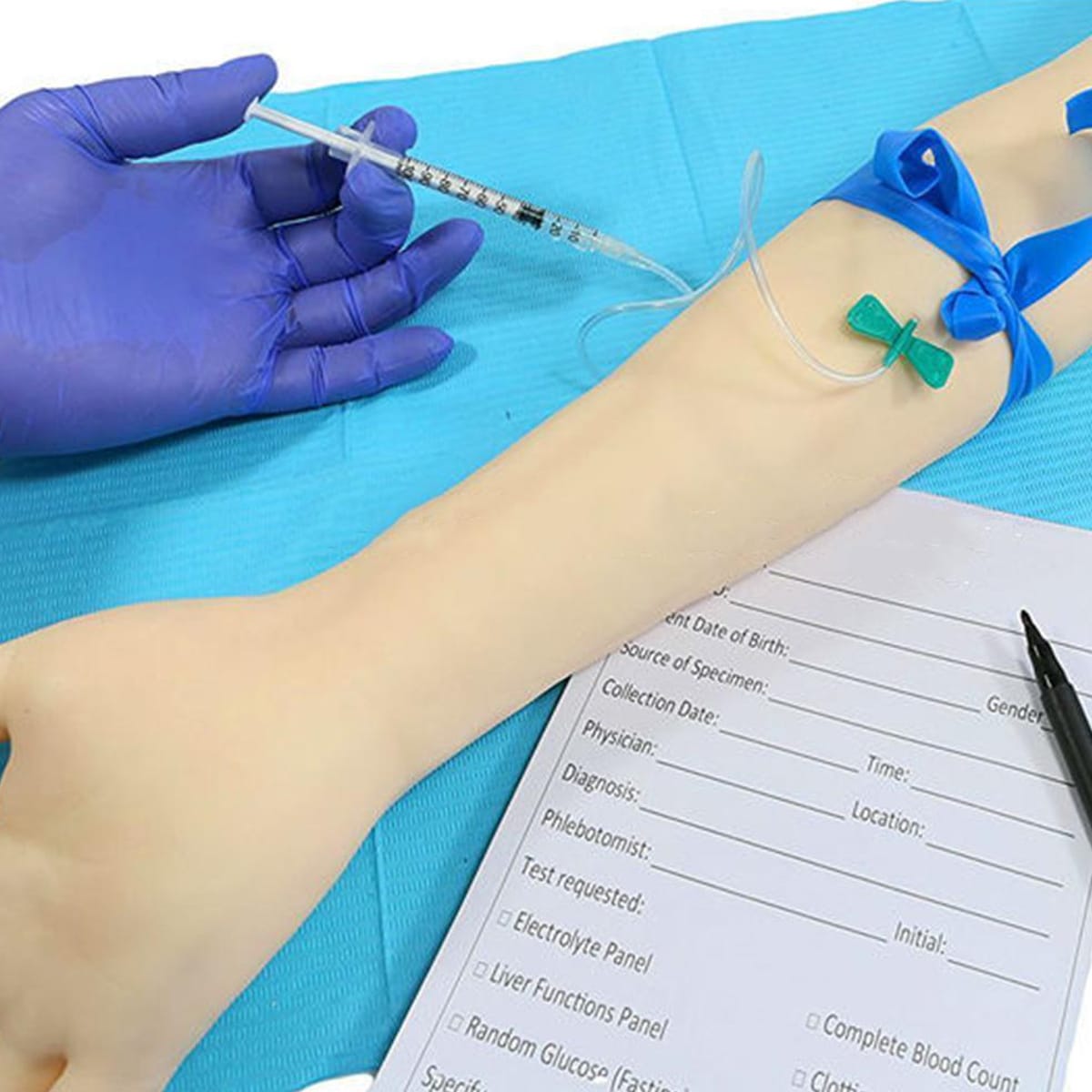 IV Phlebotomy Practice Venipuncture Injection Training Arm Nurse ...