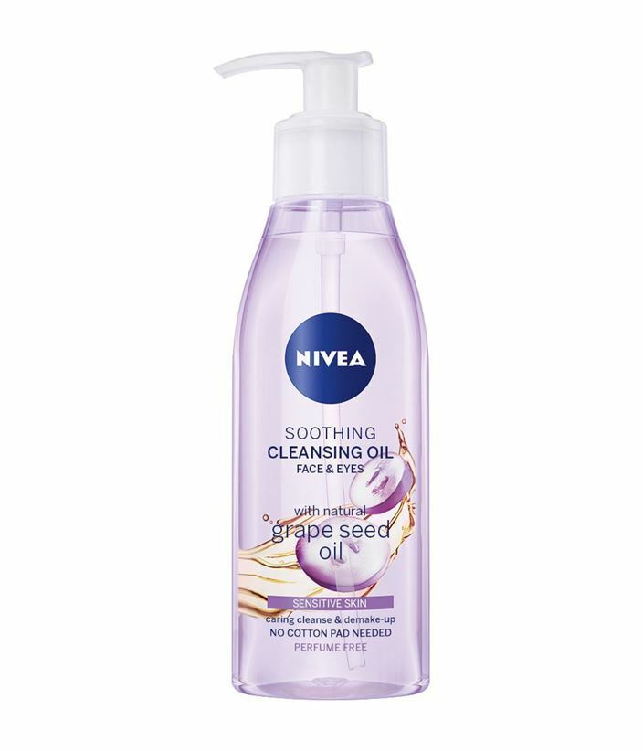 Nivea Cleansing Oil Soothing Natural Grape Seed Oil Sensitive Skin Face ...
