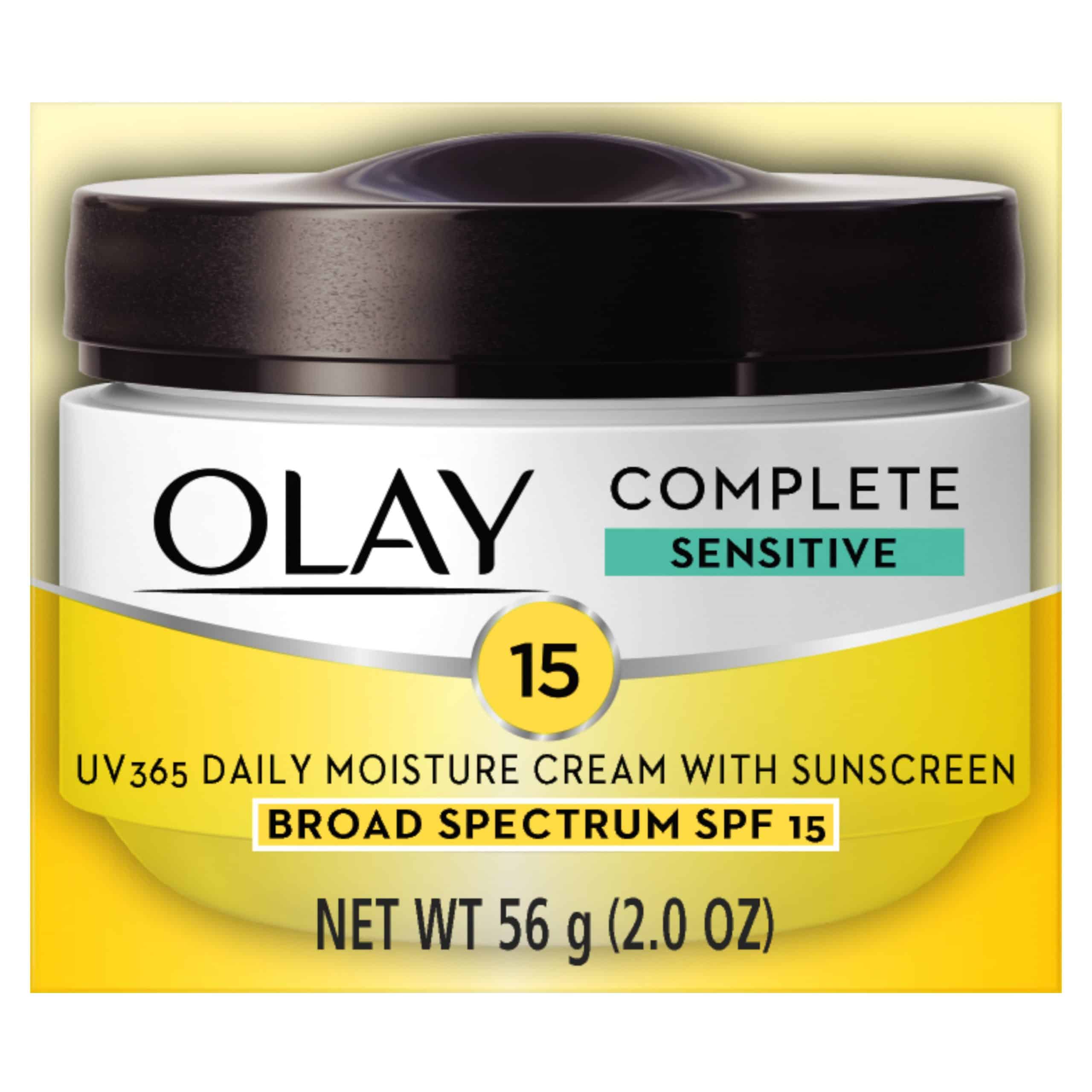 Olay Complete Cream Moisturizer with SPF 15 Sensitive Skin, 2.0 oz ...