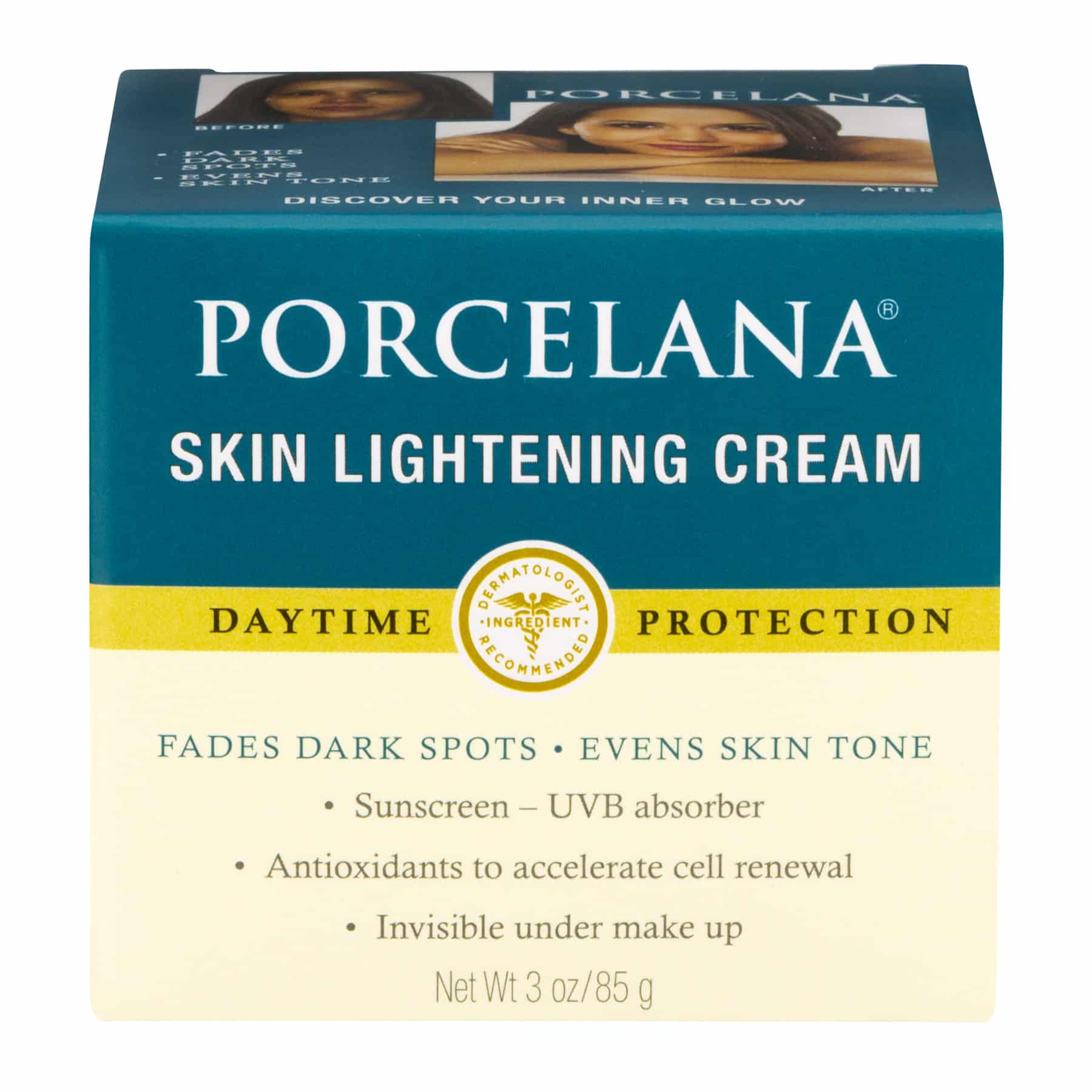 Porcelana Skin Lightening Day Cream and Fade Dark Spots Treatment, 3 oz ...