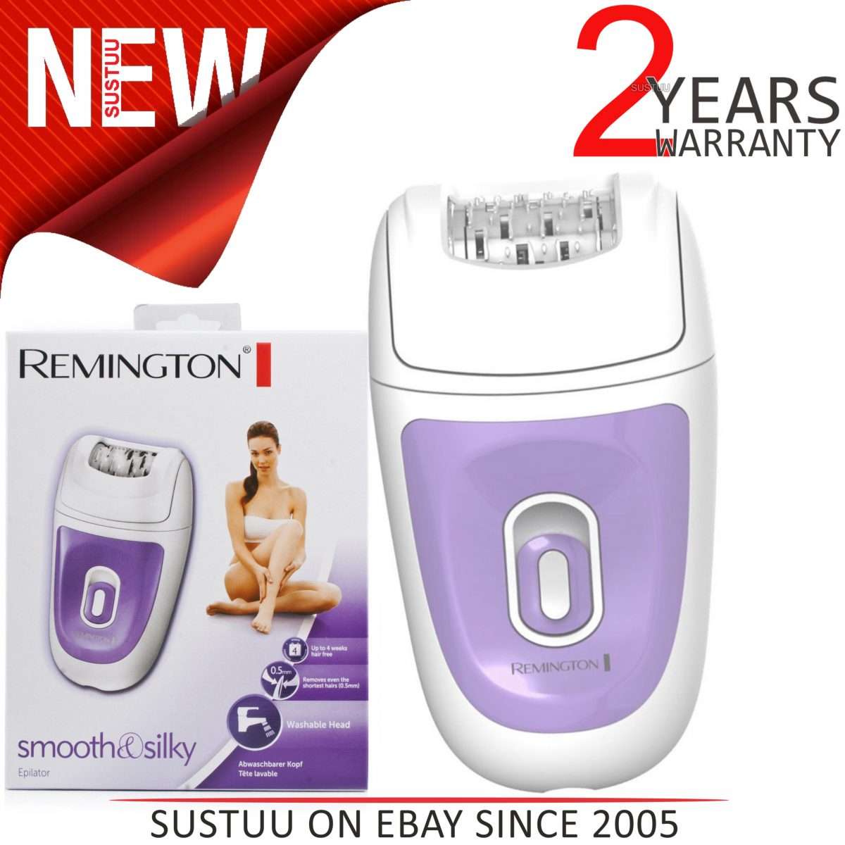 Remington EP7010 Corded/Mains Smooth &  Silky Epilator Hair Remover for ...