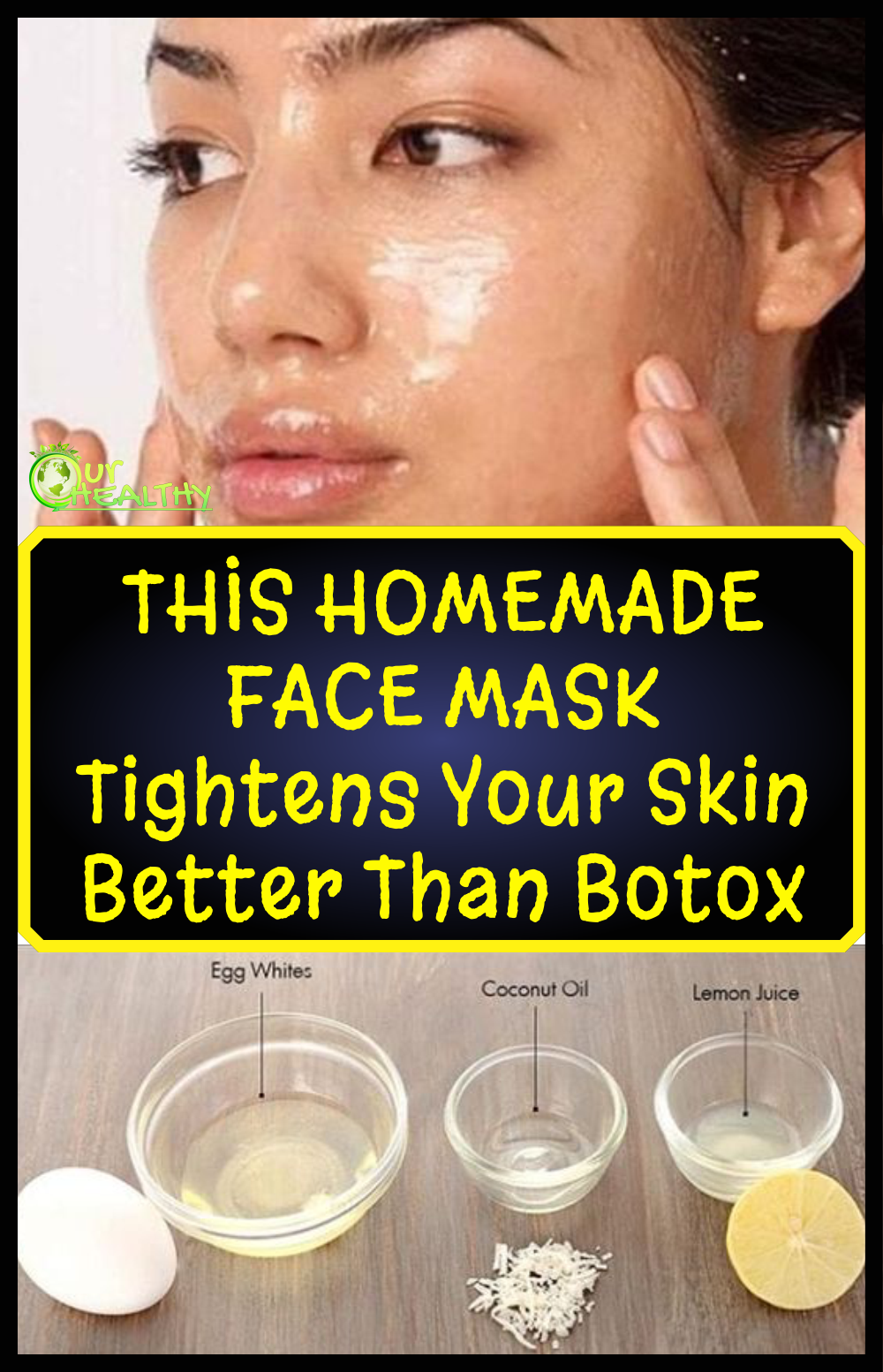 This Homemade Face Mask Tightens Your Skin Better Than Botox in 2020 ...