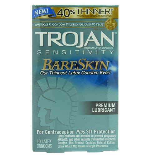 Trojan BareSkin Condoms 10 Pack :: Sports Supports