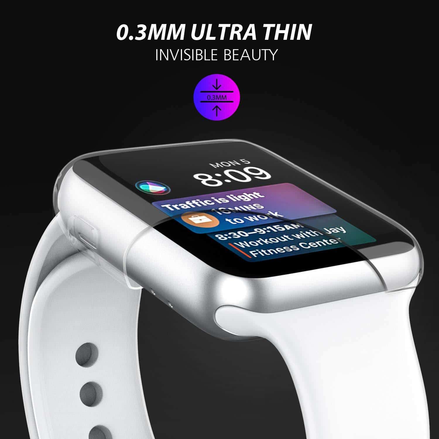 Ultra Thin Silicone TPU Case Cover Skin Shell for Apple Watch iWatch ...