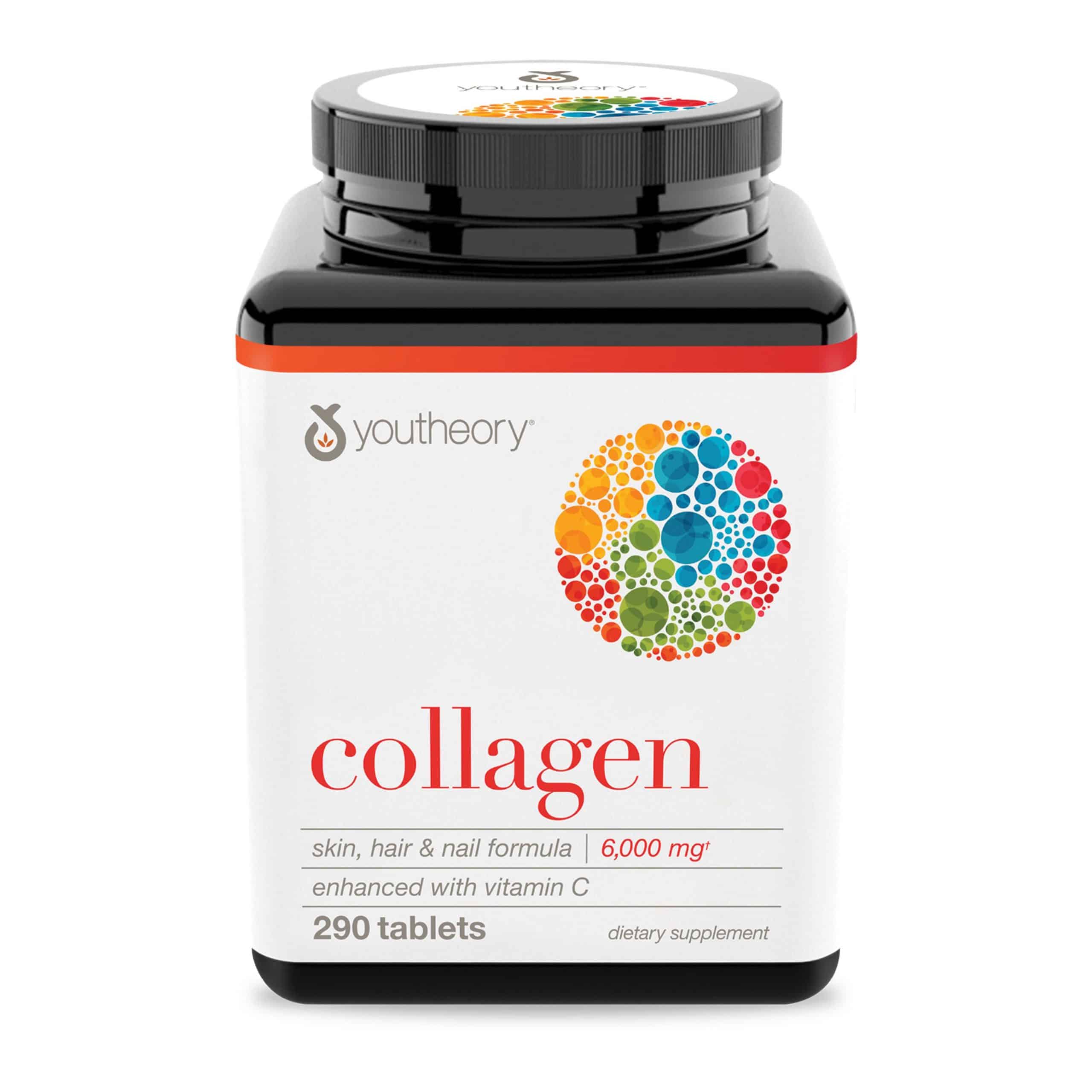Youtheory Collagen Hair, Skin &  Nail Formula, 6,000 Mg, 290 Tablets ...